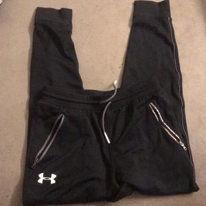 Under armour black kids joggers